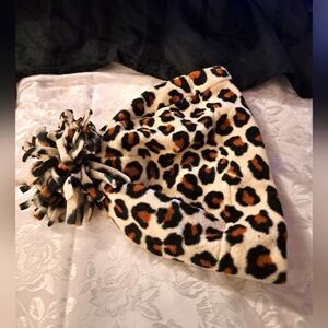 Leopard Print kids  hat, warm and comfy.